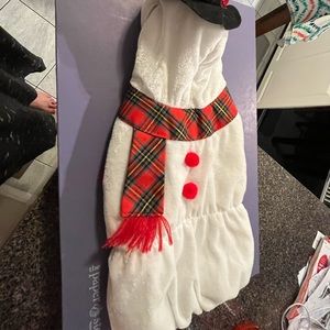 Small dog snowman outfit